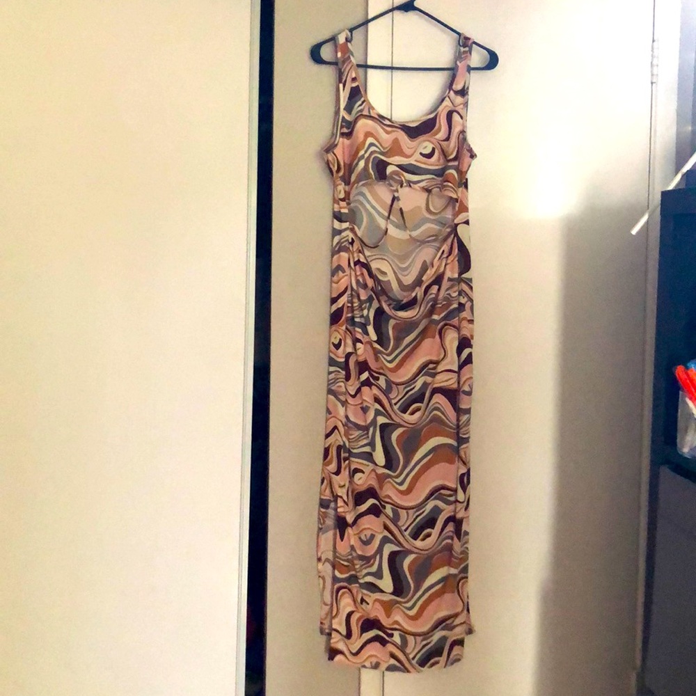 Swirls light pink dress